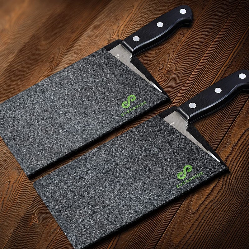 EVERPRIDE Butcher Chef Knife Edge Guards (2-Piece Set) Wide Knives Blade Edge Protectors - Meat Cleaver Knife Sheath Set - BPA-Free Chef Knife Covers Fits Blades Up To 8â€ x 4â€ â€“ Knives Not Included - Image 4
